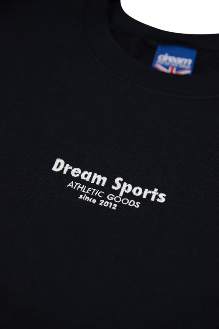 Sweatshirt in Black with Dream Sports Logo Embroidery by Dreambutdonotsleep