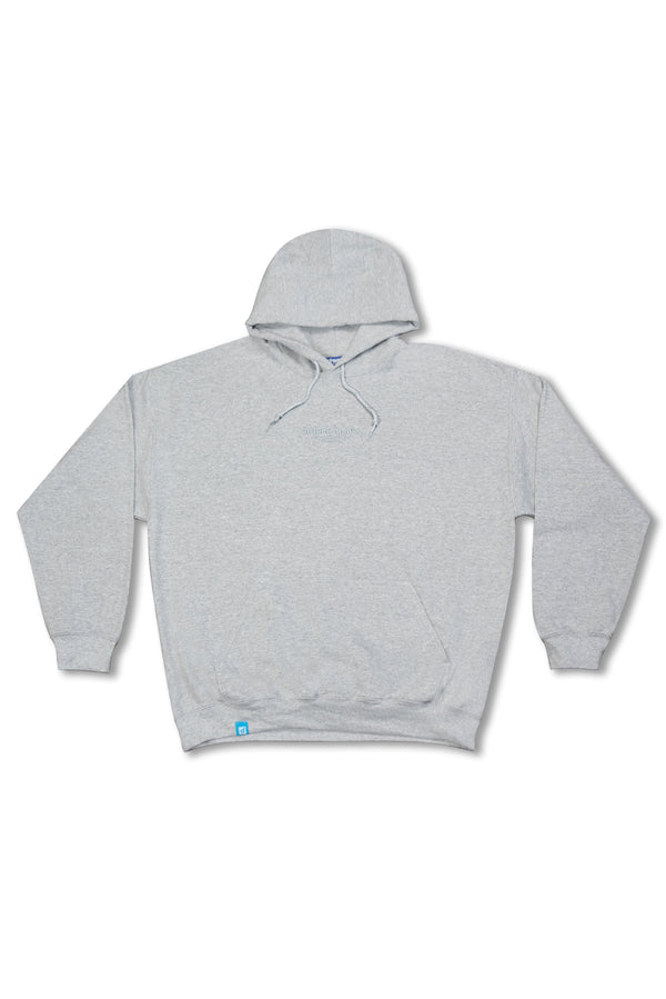 Hoodie in Heather Grey with Dream Sports Tonal Logo Embroidery by Dreambutdonotsleep