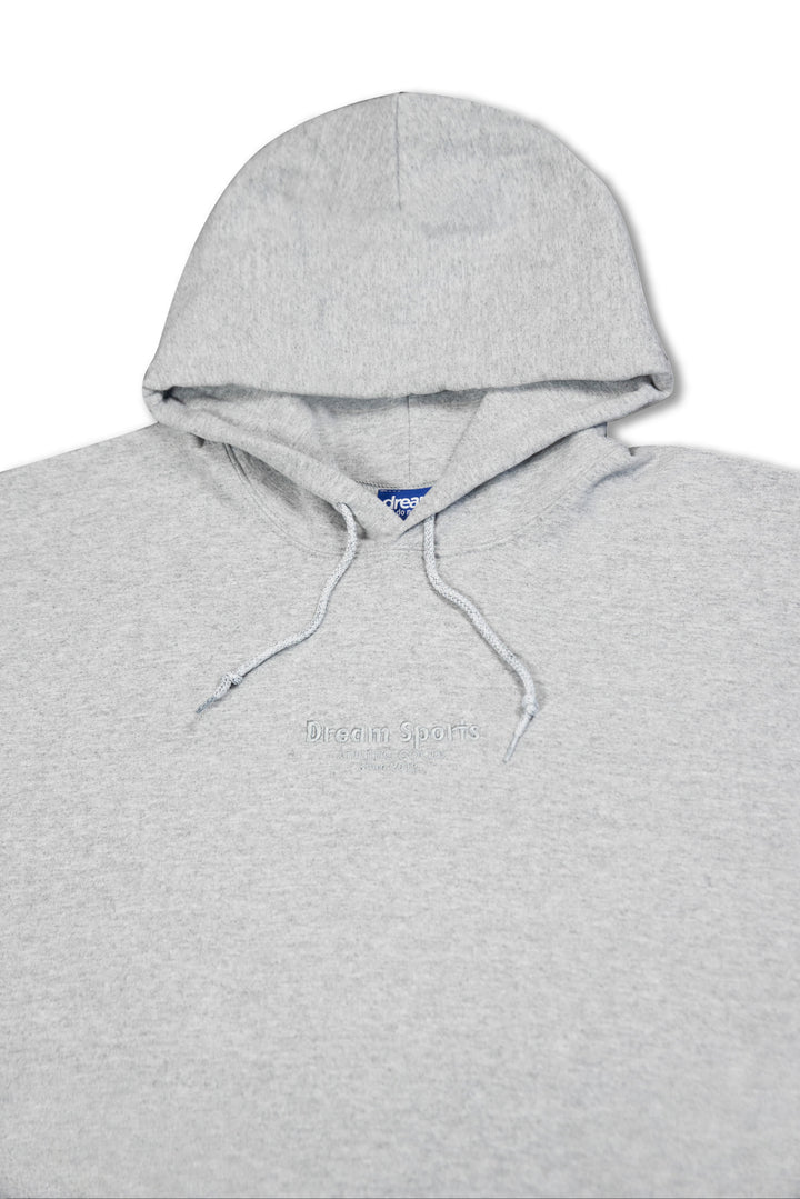 Hoodie in Heather Grey with Dream Sports Tonal Logo Embroidery by Dreambutdonotsleep