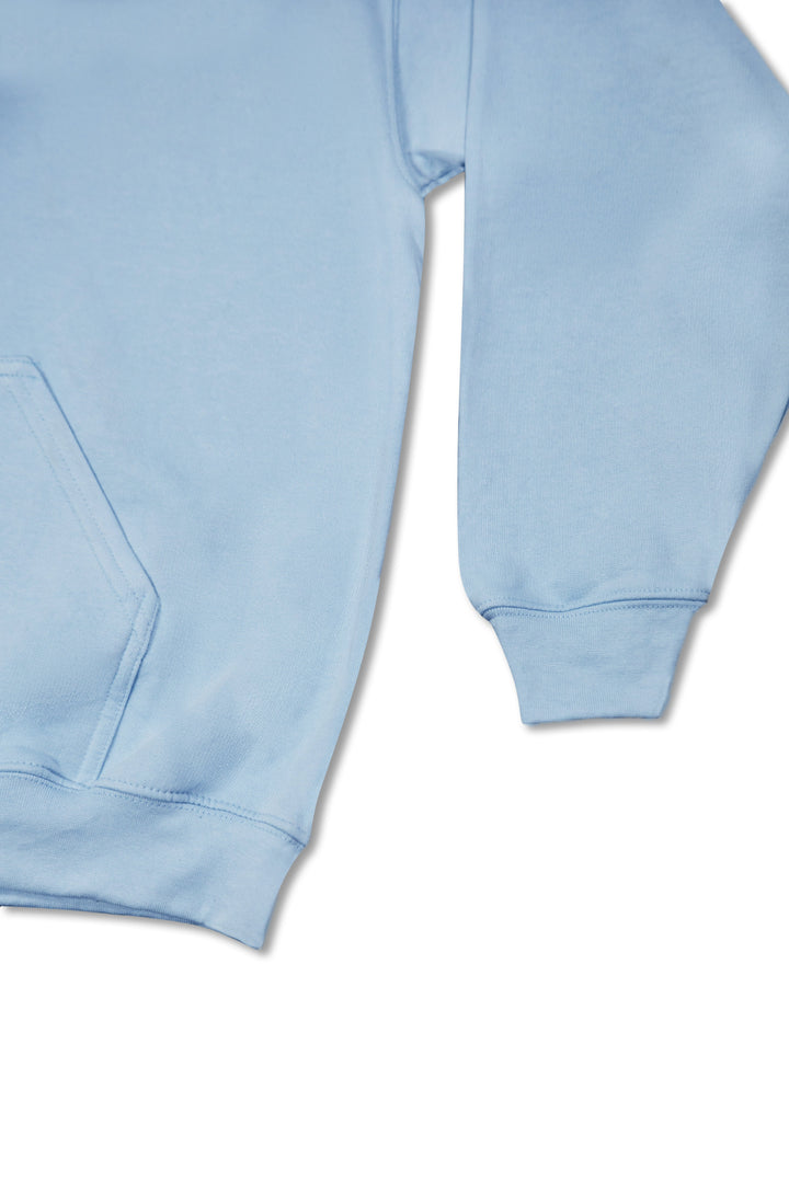 Hoodie in Light Blue with Dream Sports Tonal Logo Embroidery by Dreambutdonotsleep