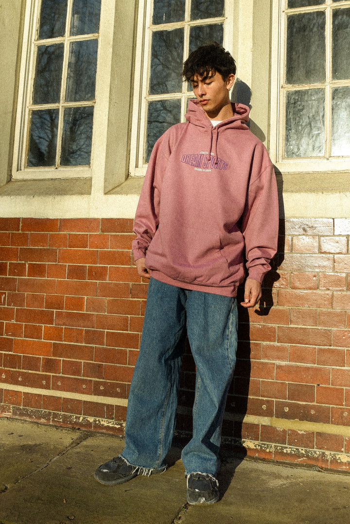 Hoodie in Dusty Purple with Dream Sports Embroidery by Dreambutdonotsleep