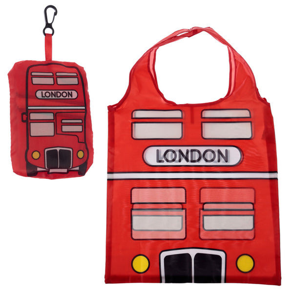 Handy Foldable Shopping Bag - London Icons London Bus FBAG10A by Puckator