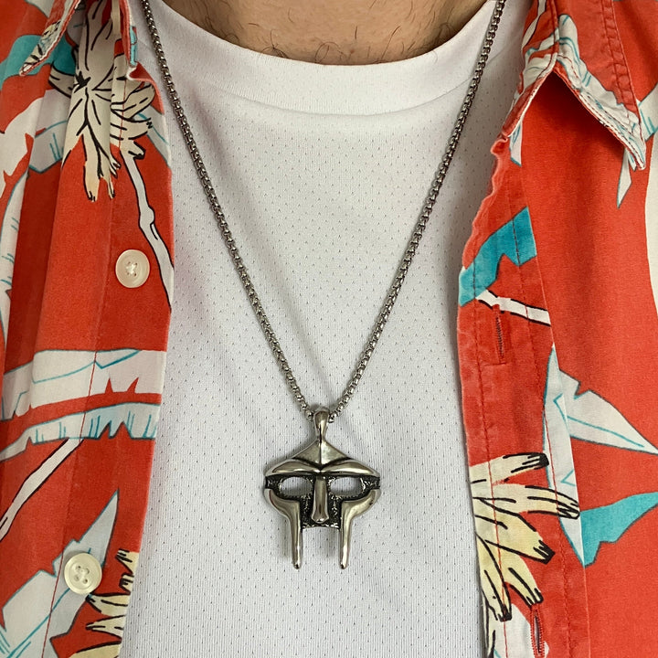 MF DOOM Mask Steel Necklace by Gifts From The Crypt