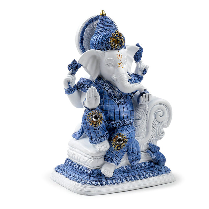 Decorative White & Blue Thai Buddha - Meditation GAN21 by Puckator