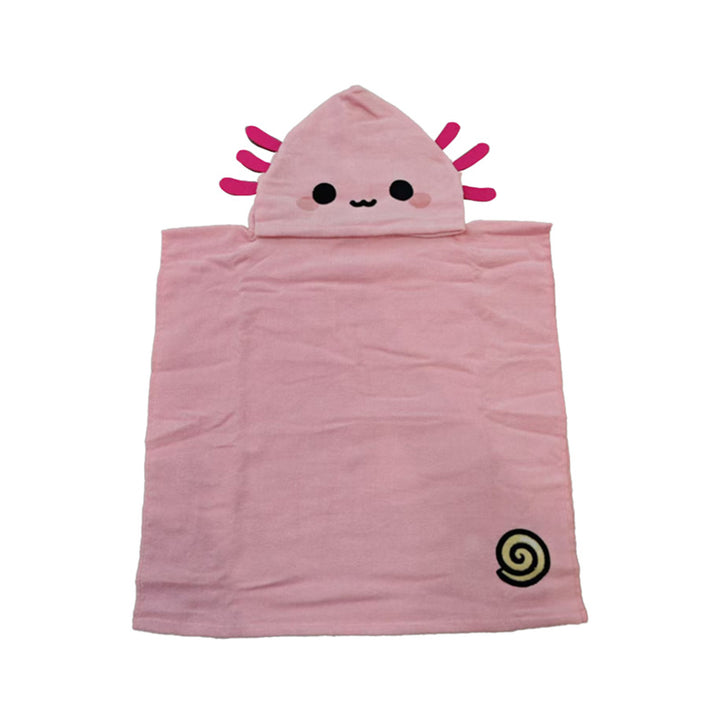 Kids Hooded Towel - Adoramals Maddie the Axolotl HTOW02-0