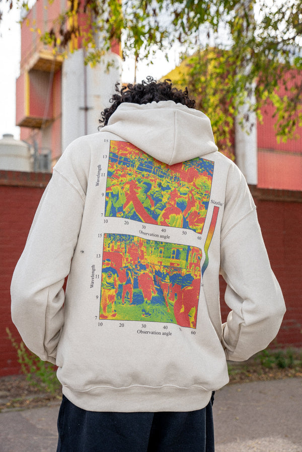 Sand Hoodie With Infrared Print by Dreambutdonotsleep