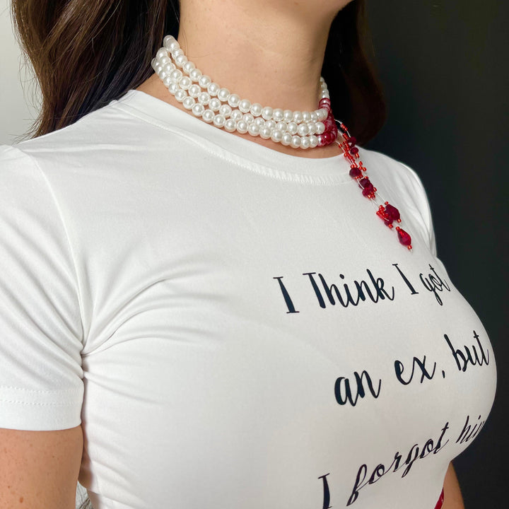 Bloody Pearl Style Necklace-2