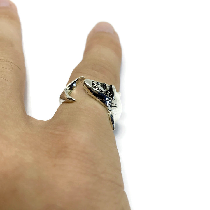 Great White Shark Band Ring by Gifts From The Crypt