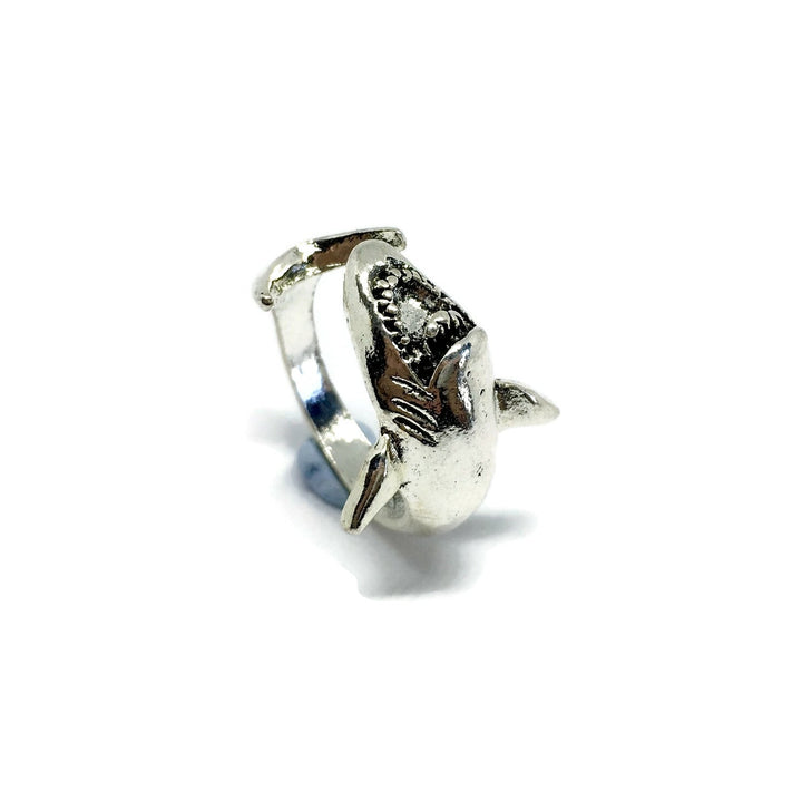 Great White Shark Band Ring by Gifts From The Crypt