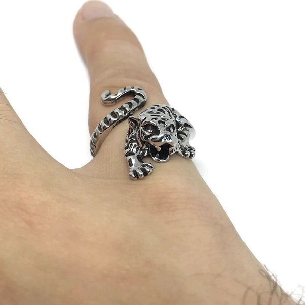 Gifts From The Crypt - Tibetan Tiger Adjustable Ring by Gifts From The Crypt