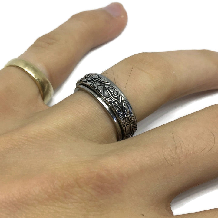 Third Eye Spinning Band Ring by Gifts From The Crypt