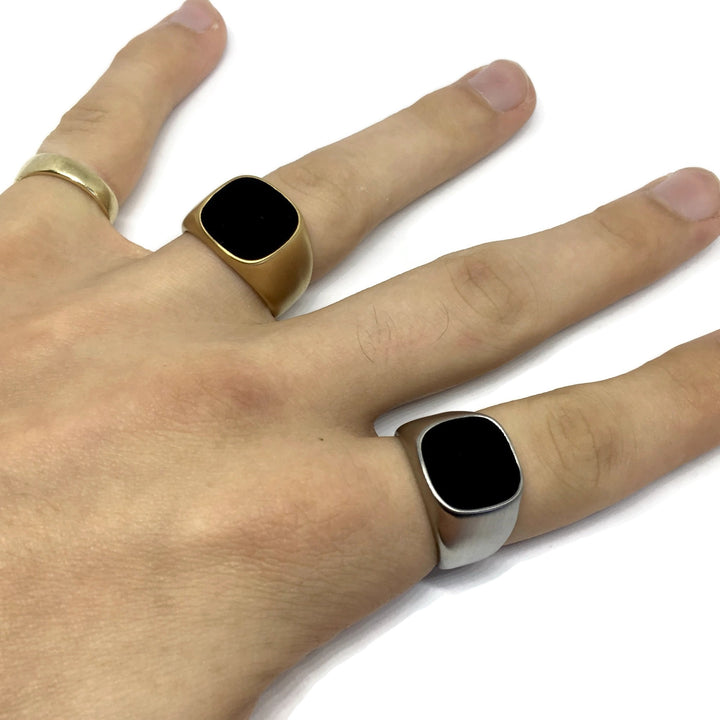 Onyx-Style Black Stone Ring by Gifts From The Crypt