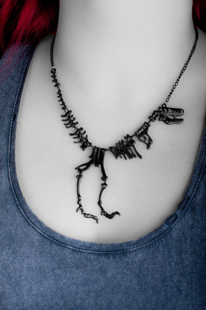 T-Rex Skeleton Necklace by Darkstorm