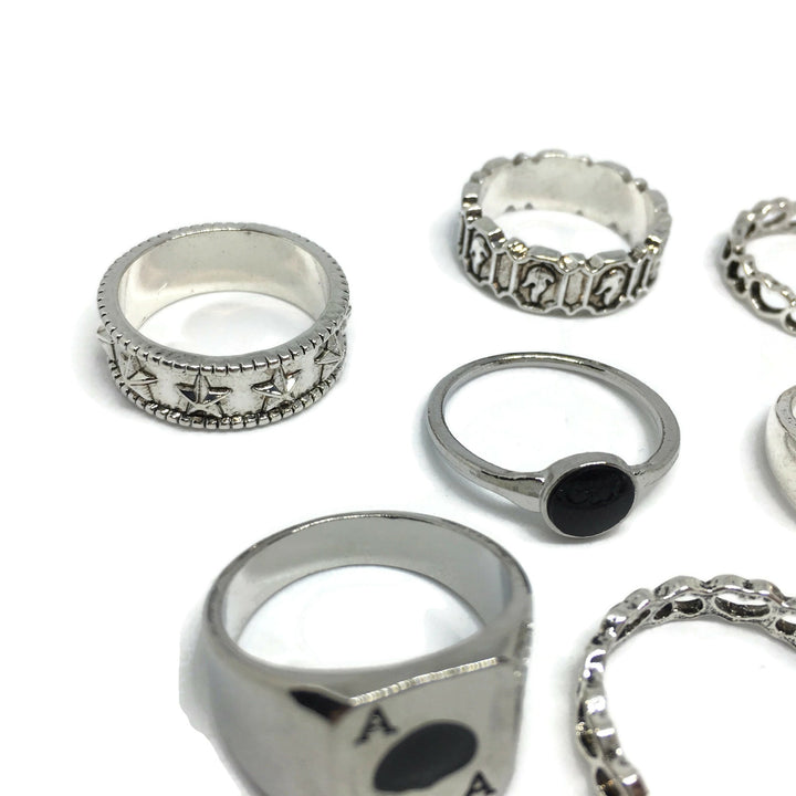 7 Piece Ace of Spades Ring Set-1