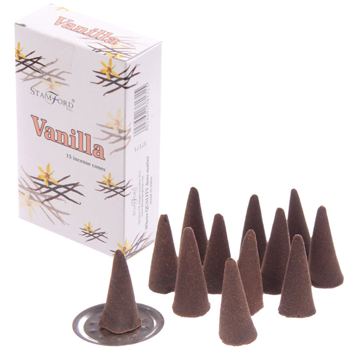 Stamford Hex Incense Cones - Vanilla INC230C by Puckator