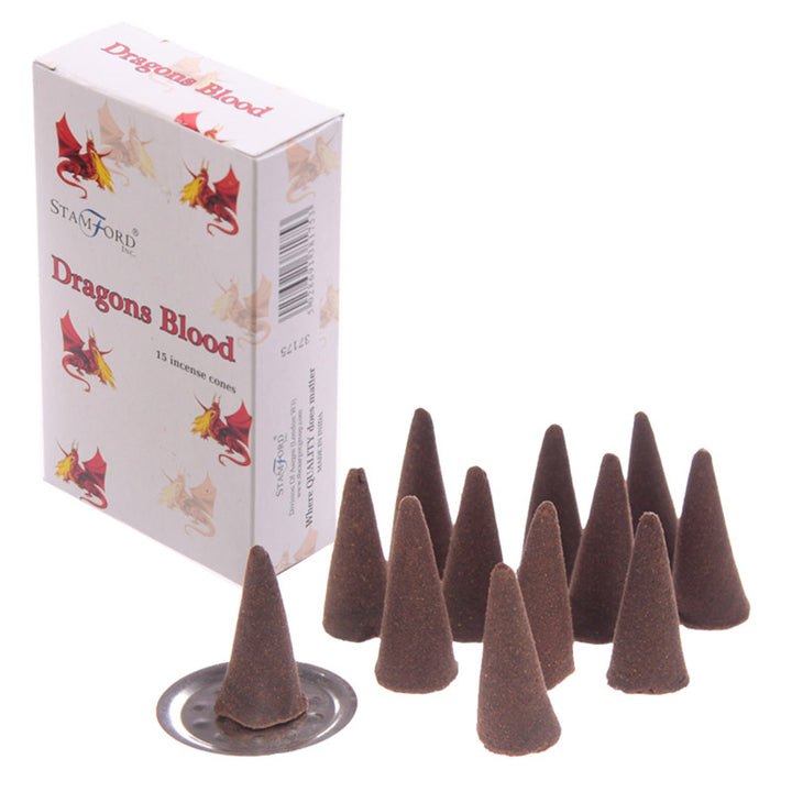 Stamford Hex Incense Cones - Dragons Blood INC232C by Puckator