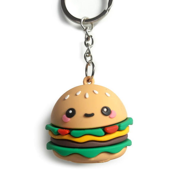 3D PVC Keyring - Foodiemals Hammy the Burger KEY297-0