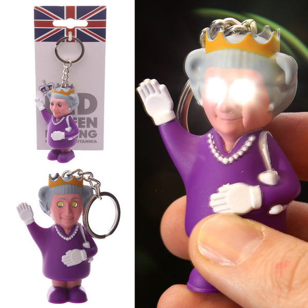 LED Light & Sound Keyring - Rule Britannia Queen KEY43 by Puckator