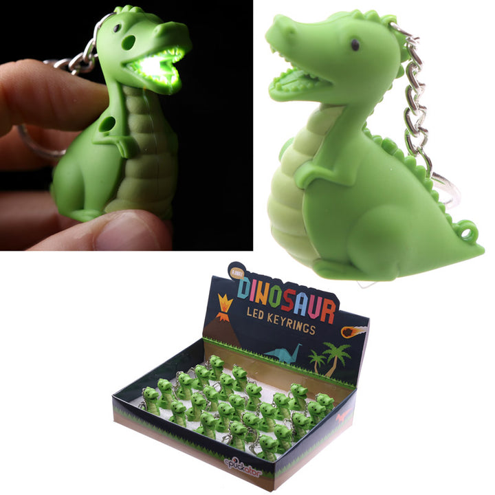 LED Light & Sound Keyring - RAWR Dinosaur KEY59-0