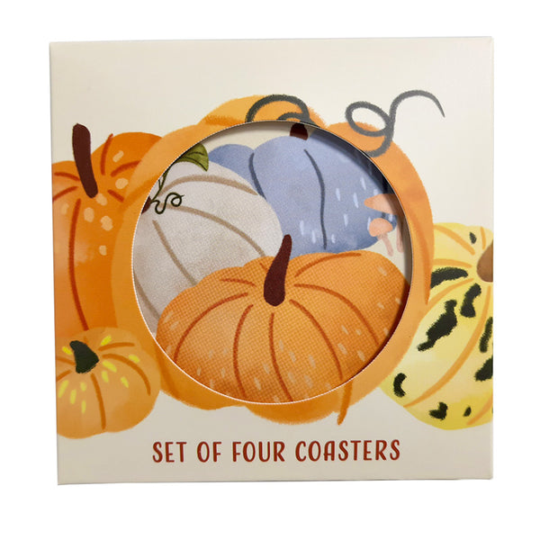 Set of 4 Cork Novelty Coasters - Autumn Harvest KP80-0