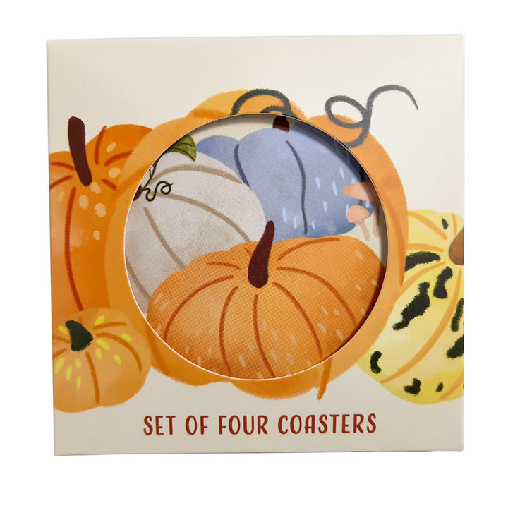 Set of 4 Cork Novelty Coasters - Autumn Harvest KP80-0