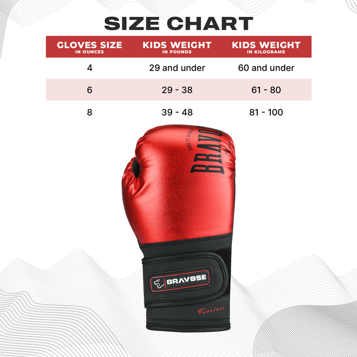 Fearless Red Junior Gloves-4