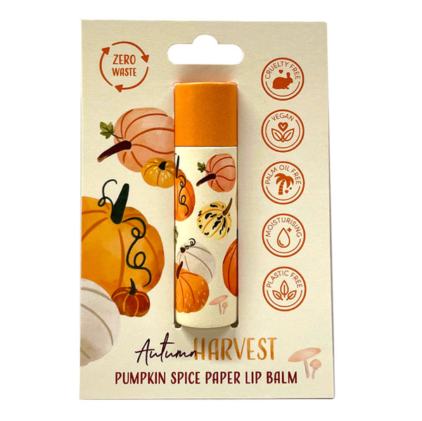 Autumn Harvest Paper Stick Lip Balm - Pumpkin Spice LIP165 by Puckator