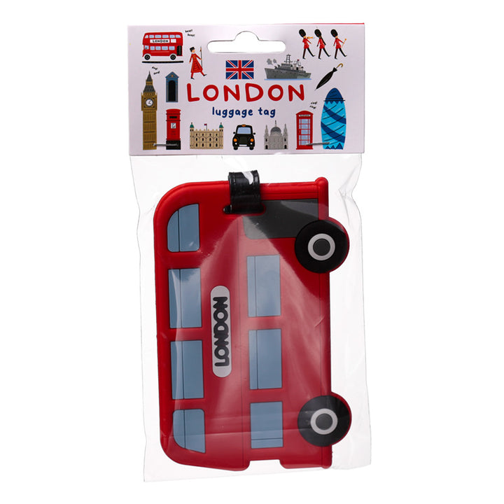 PVC Luggage Tag - London Souvenir London Bus LON65-0