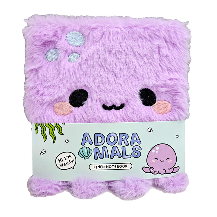 Fluffy Plush Notebook - Adoramals Octopus MEMO119 by Puckator