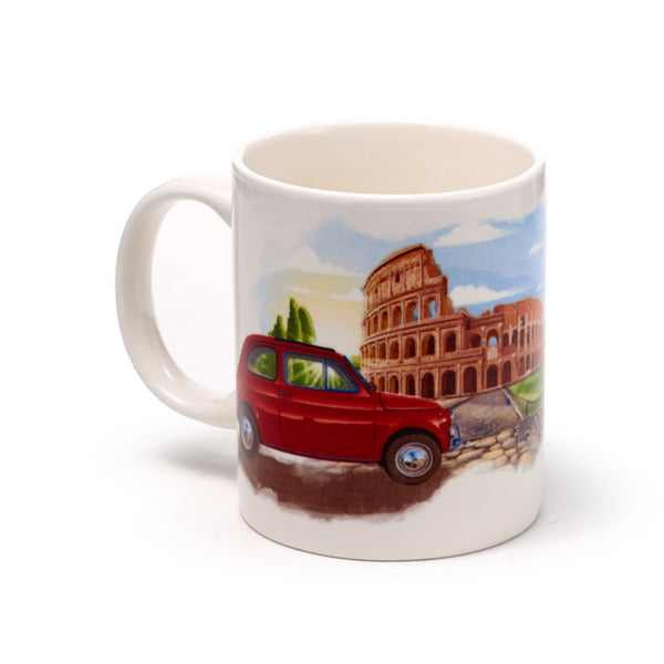 Collectable Porcelain Mug - Fiat 500 Rome MUG433 by Puckator