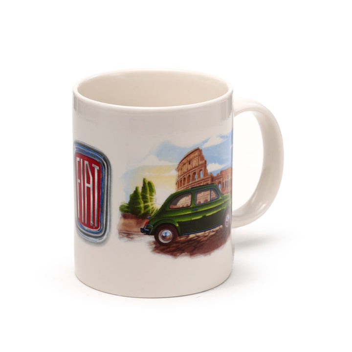 Collectable Porcelain Mug - Fiat 500 Rome & Riviera MUG434-0