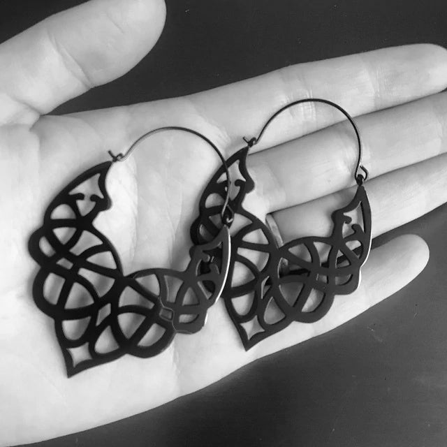 Manuscript Hoop Earrings-0