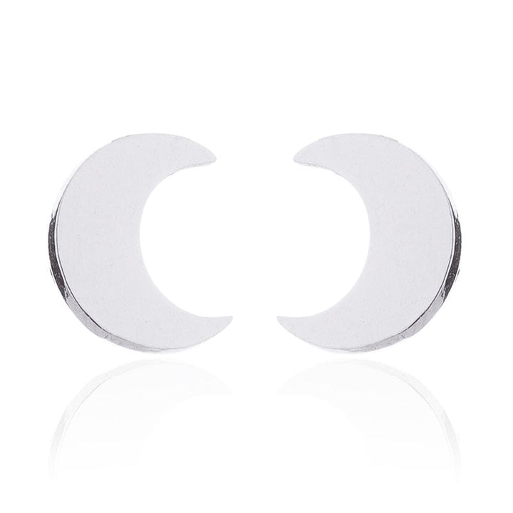 Moon Stud Earrings-4