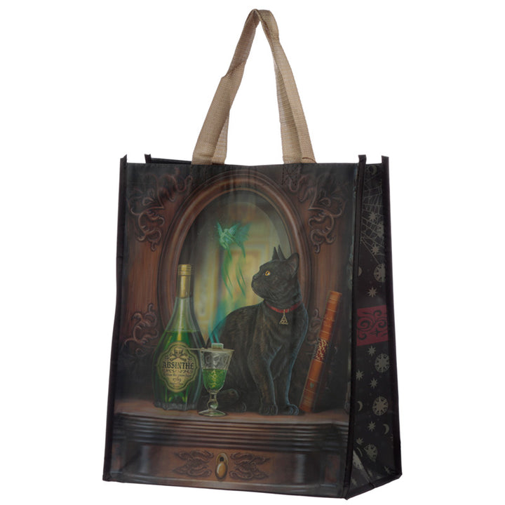 Durable Reusable Shopping Bag - Lisa Parker Absinthe Cat NWBAG62-0