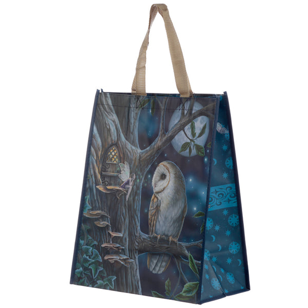 Durable Reusable Shopping Bag - Lisa Parker Fairy Tales Owl & Fairy NWBAG63-0