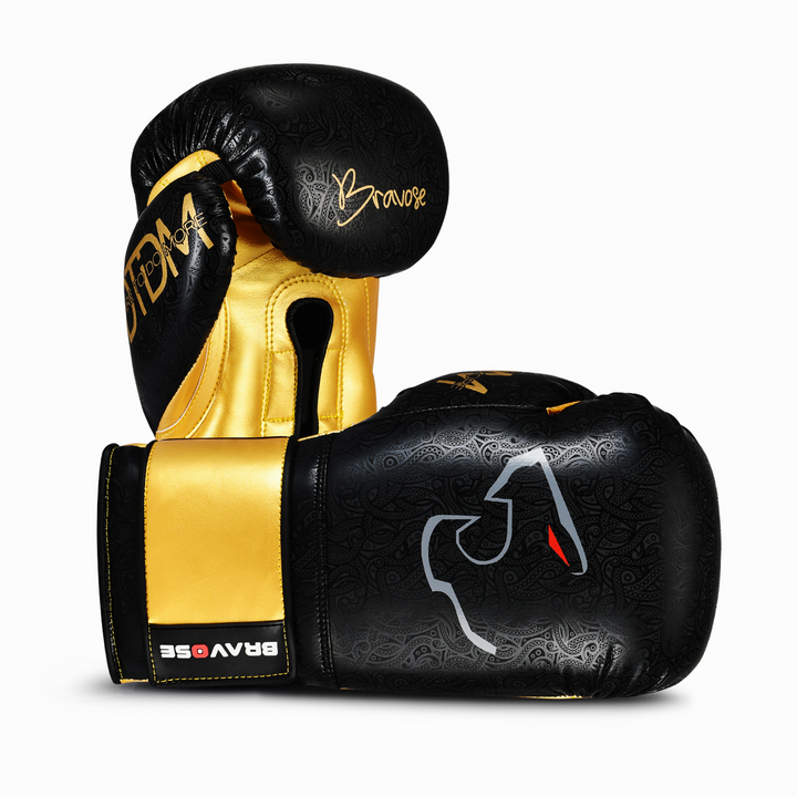 Nemesis Black and Gold Boxing Gloves-1