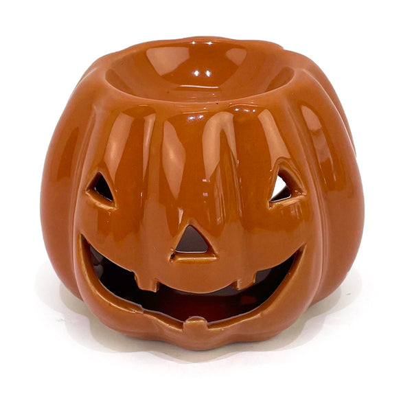 Ceramic Shaped Oil Burner - Pumpkin Jack O Lantern OB414-0