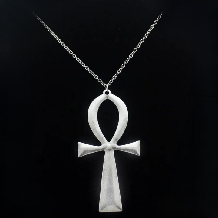 Over-sized Ankh Long Chain Necklace-1