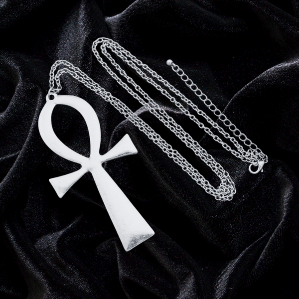 Over-sized Ankh Long Chain Necklace-0