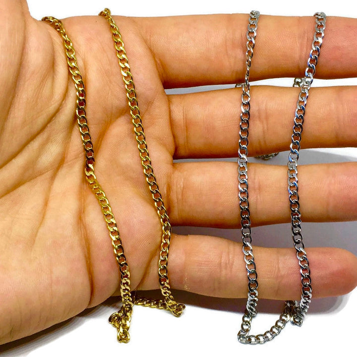 Gifts From The Crypt - Thin Curb Chain Link Necklace-2