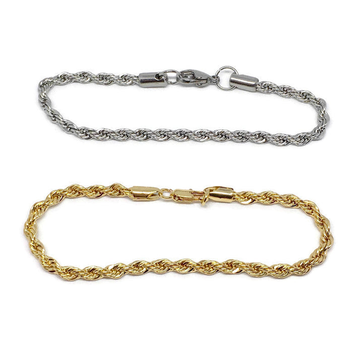 Gifts From The Crypt - Rope Chain Steel Bracelet by Gifts From The Crypt