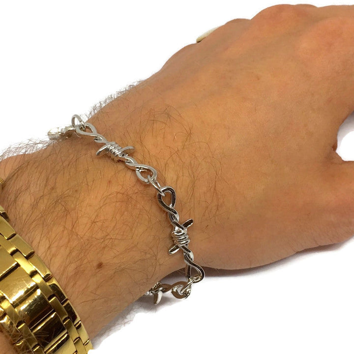 Gifts From The Crypt - Barbed Wire Link Bracelet by Gifts From The Crypt