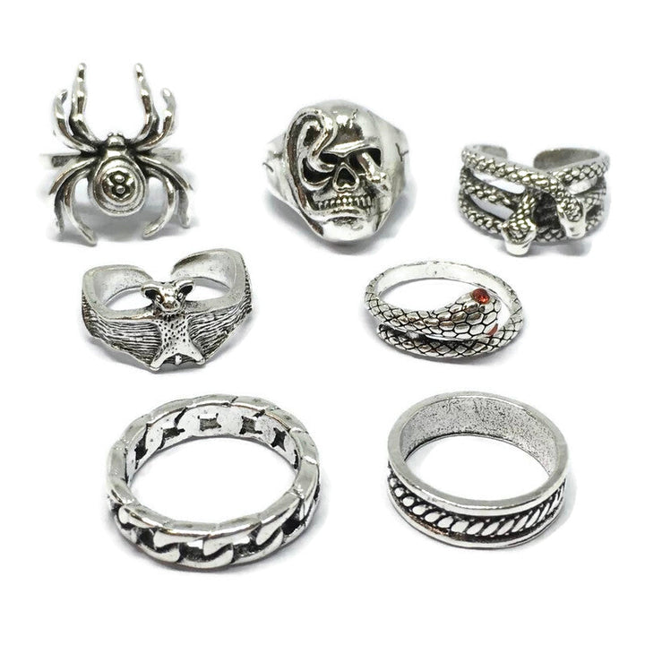 7 Piece Spider Ring Set-0