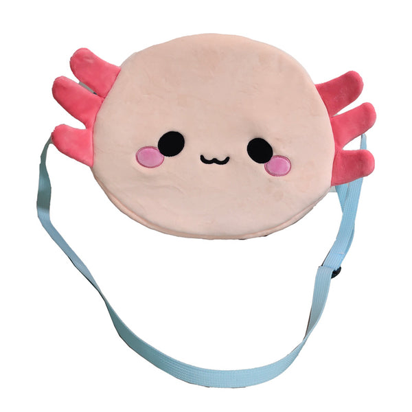 Plush Crossbody Bag - Adoramals Maddie the Axolotl PBAG03-0