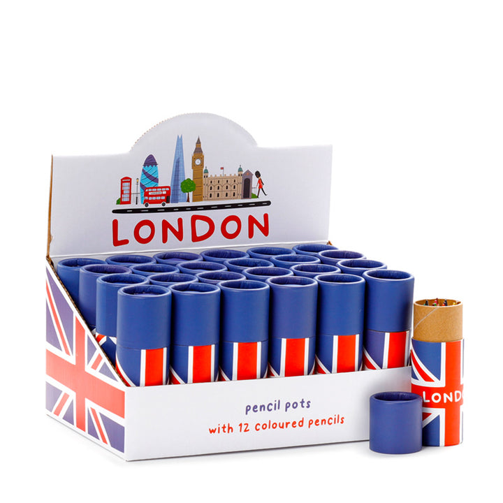 Fun Kids Colouring Pencil Tube - Union Jack PCASE53 by Puckator