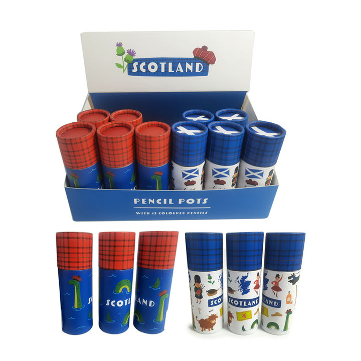 Colouring Pencil Tube - Scotland Souvenir PCASE90-0