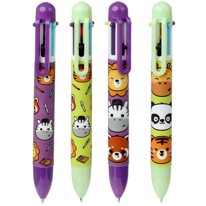 Multi Colour Pen (6 Colours) - Adoramals Wild PEN215-0