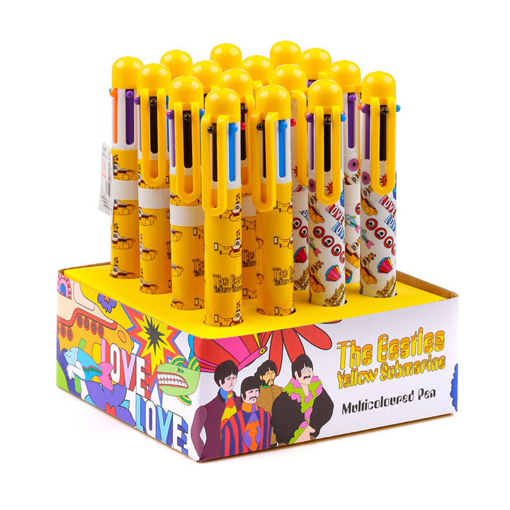 Multi Colour Pen (6 Colours) - Yellow Submarine The Beatles PEN243 by Puckator