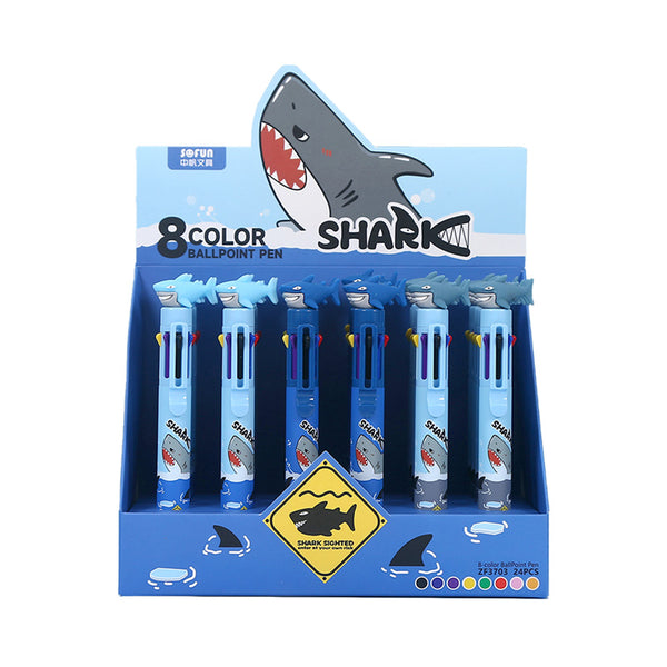 Multi Colour Pen (8 Colours) - Shark PEN298-0