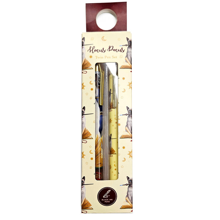 Pen Twin Set - Lisa Parker Hocus Pocus Cat PENS37 by Puckator